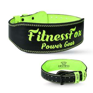Leather Lifting Belts: Fitnessfox 4 Inch Padded Black Leather Lifting Belt