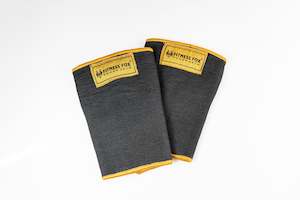Knee Sleeves: Double PlY KNEE SLEEVES (Pair) (Black/Gold) 6-Month warranty