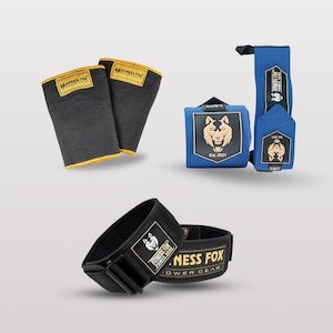 Belt + Wrist Wrap + Knee Sleeves