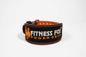 Leather Lifting Belts: 4" Black Suede leather Weightlifting Lifting Belt (Limited Black/Orange edition)