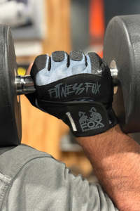 FitnessFox Premium Leather Fitness Gloves – Non-Slip Foam Padded Grip