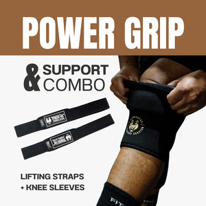 Lifting Straps + Knee Sleeves Combo