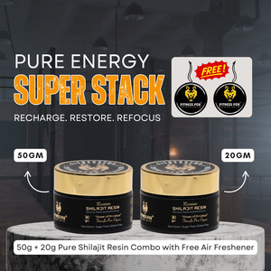 50gm Pure Resin Shilajit + 20gm Pure Shilajit Resin +Free Car Air Freshener