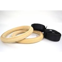 Wooden gym rings