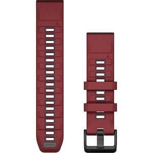 Garmin Watch Band: Garmin QuickFit 22 Watch Band – Marsala/Graphite Silicone