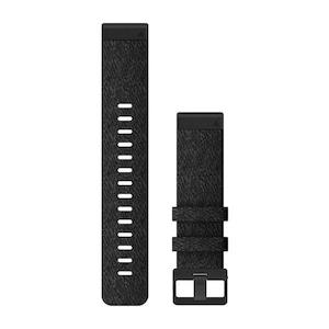 Quickfit 22mm: QuickFit 22 Heathered Black Nylon with Black Hardware