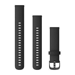 Quick Release 18mm: Quick Release Bands (18 mm) Black with Slate Hardware