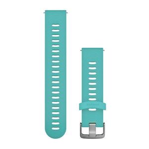 Quick Release 20mm: Quick Release Band 20mm – Aqua Silicone Band with Silver Hardware