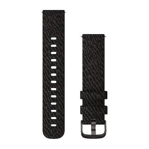 Quick Release 20mm: Quick Release Band 20mm – Black Pepper Woven Nylon with Slate Hardware