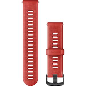 Quick Release 22mm: Forerunner Watch Band (22 mm), Magma Red with Black Hardware
