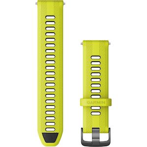 Quick Release 22mm: Forerunner Watch Band (22 mm), Amp Yellow/Black with Slate Hardware