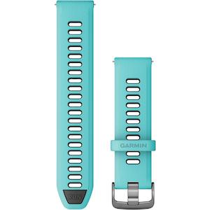 Quick Release 22mm: Forerunner Watch Band (22 mm), Aqua/Black with Slate Hardware