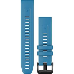 Quickfit 22mm: QuickFit 22 Watch Band – Cirrus Blue with Black Stainless Steel Hardware