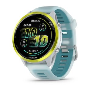 Garmin Watches: Garmin Forerunner 570 - 47mm - Amp Yellow Aluminium with Translucent Whitestone/Turquoise Band