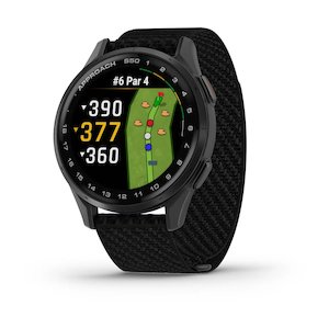 Garmin: Garmin Approach S50 - Slate Aluminium Bezel with Black ComfortFit Nylon Band