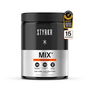 Supplements: Styrkr MIX+ Blood Orange: Dual-Carb & Electrolyte Mix - 555g