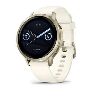 Garmin Venu 4 - 41 mm Lunar Gold with Bone Silicone Band