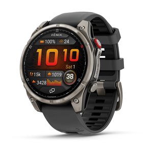 Garmin fenix 8 Pro – 47 mm, AMOLED Sapphire, Titanium with Graphite/Black Silicone Band
