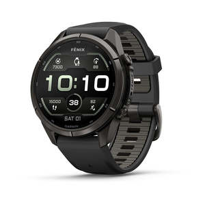 Garmin: fenix 9 Pro - 43mm - Carbon Grey DLC Titanium with Black/Pebble Grey Silicone Band