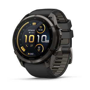 Garmin: fenix 9 Pro – inReach - 51mm - Carbon Grey DLC Titanium with Black/Pebble Grey Silicone Band