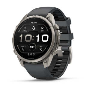 Garmin: fenix 9 Pro - 47mm - Titanium with Graphite/Black Silicone Band