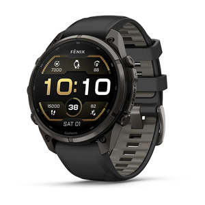 Garmin: fenix 9 Pro - 47mm - Carbon Grey DLC Titanium with Black/Pebble Grey Silicone Band