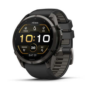 Garmin: fenix 9 Pro - 51mm - Carbon Grey DLC Titanium with Black/Pebble Grey Silicone Band
