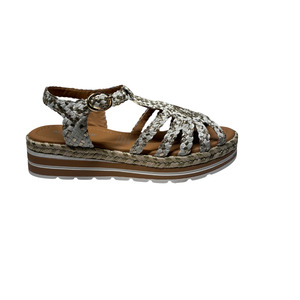 Womens Sandals: Alfie & Evie Kurt Sandals Cream and Gold