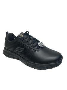 Womens Sneakers: Skechers Erath Wide Black