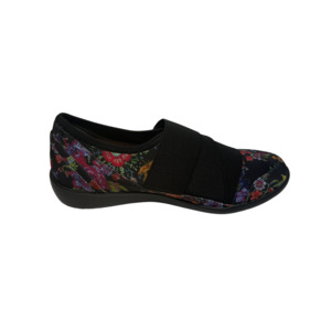 Womens Sneakers: Ziera Urban FF Black Floral Print Neoprene Sneaker