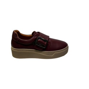 Womens Slip Ons Loafers: Sala Bowie Snaker Bordo