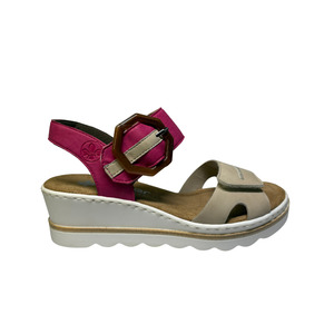 Rieker: Rieker Whitney 674 Beige Bright Pink