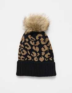 Accessories: Stella + Gemma | Beanie | Black Leopard