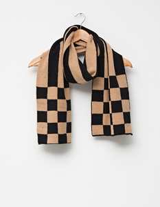 Accessories: Stella + Gemma | Scarf | Check + Stripe Natural