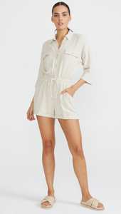 Jumpsuits Playsuits: Staple The Label | Anya Wide Playsuit | Natural Marle