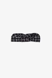 Antler: Antler | Cross Knot Headband | Black Grid Check