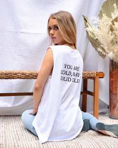 Love Lily: Love Lily The Label | Solid Gold Tank | White