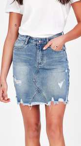 Junk Food Denim: Junkfood Jeans | Ivy Blue Skirt | Blue