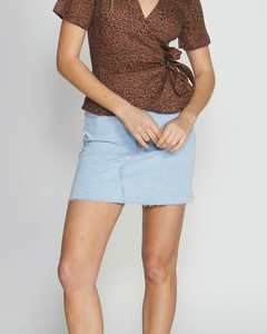 Sass: Sass | Keira Denim Skirt | Ice Wash