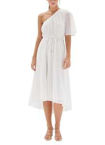 Staple The Label: Staple The Label | Evie One Shoulder Dress | White