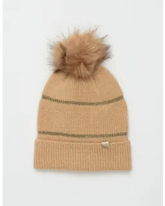 Hats: Stella + Gemma | Beanie | Camel with Gold Lurex