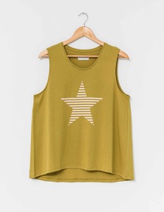 Stella + Gemma | Tank Top | Moss Blush Stripe Star