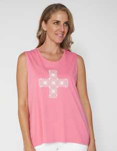 Stella Gemma: Stella + Gemma | Tank | Bubblegum Tangle Cross