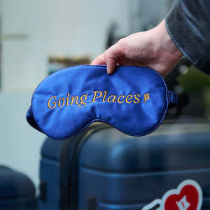 Merchandise: 'Going Places' Embroidered Eye Mask
