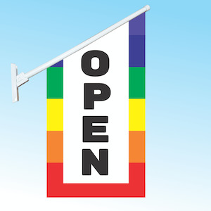 Footpath Signs: Shop Front Wall Flag