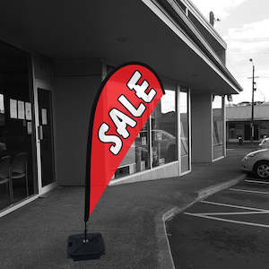 Ready Made Teardrop Flags: Ready-made SALE Flag, Small Teardrop Kitset