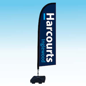 Real Estate Flags: Harcourts Flag - Large Feather Flag Kitset
