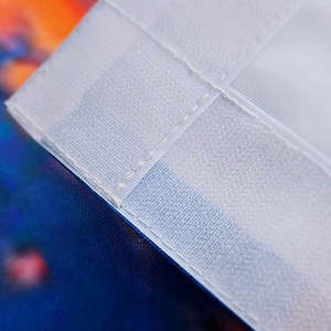 All Flag Related: Velcro Back Finishing for Custom Banners Specially Trade Show Wall Banners