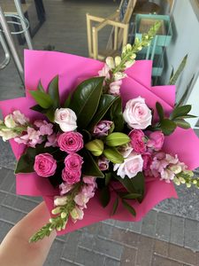 Products: EB43 BRIGHT PINK BOUQUET - Flavells Floral Boutique