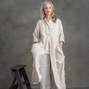 Jackets: Magali Coat in Natural Linen